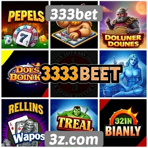 Variedade de jogos disponíveis na 333bet